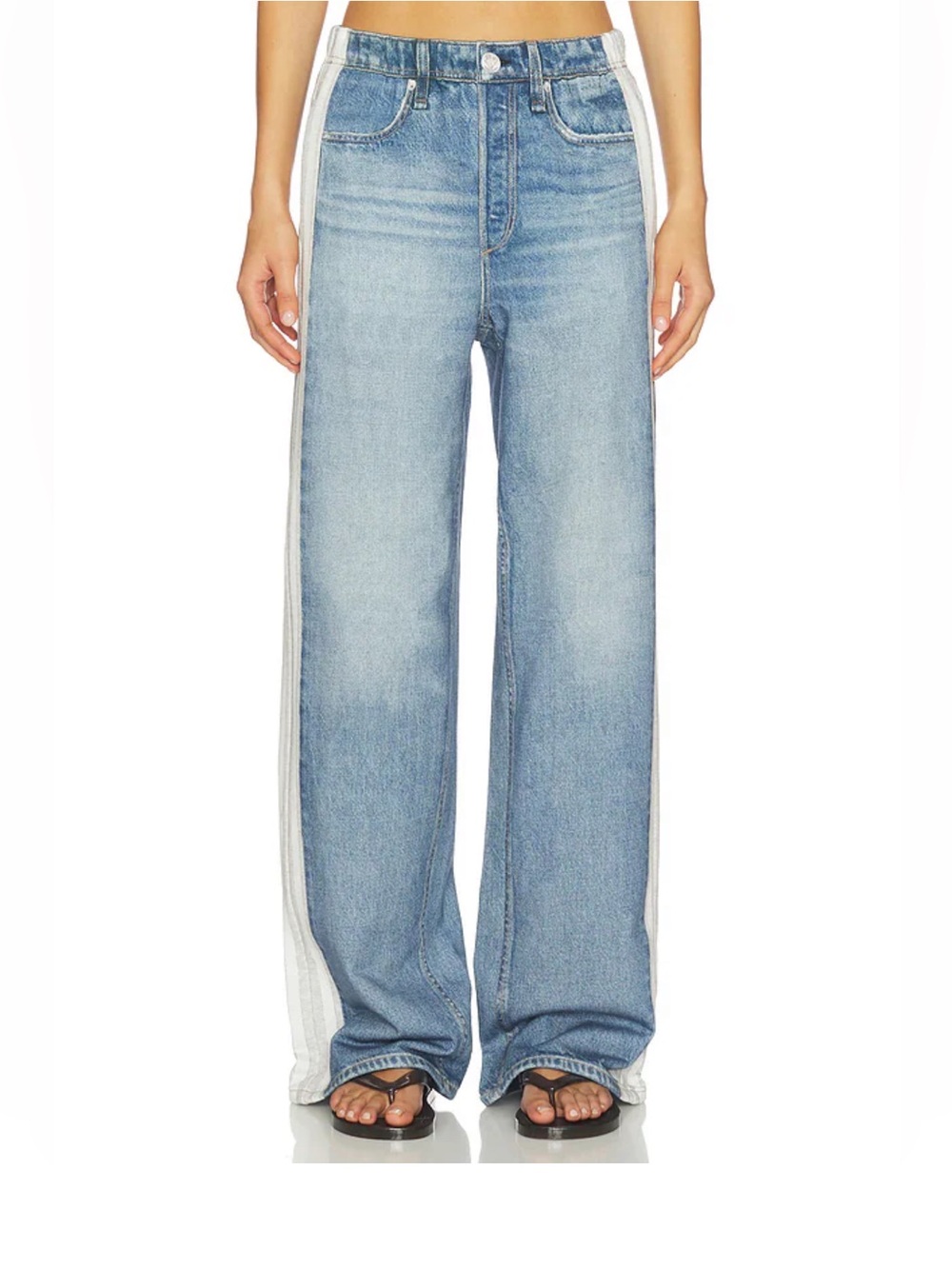 Rag & Bone rb Miramar Terry Wide Jeans in Sport - Picture 2 of 9